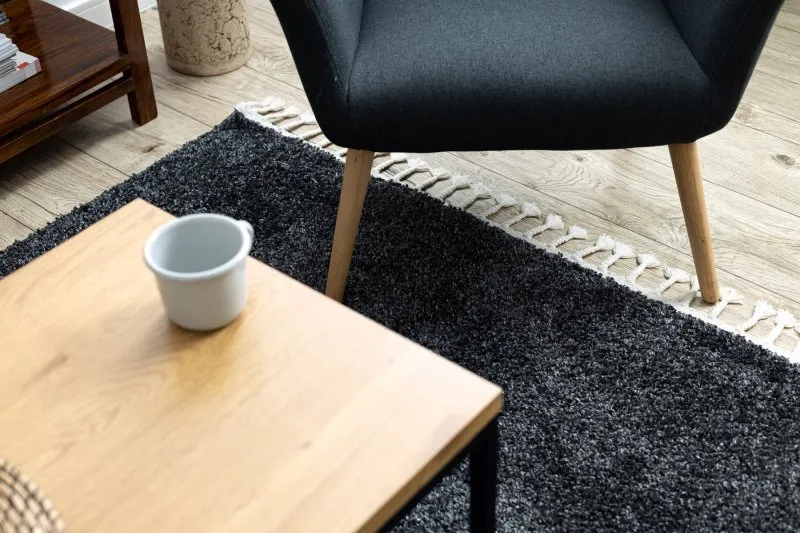 Miękki dywan BERBER 9000 w odcieniu szarości, przyjemny w dotyku