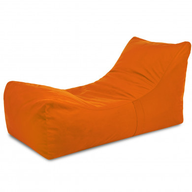 Pomarańczowy Fotel Do Leżenia Lounge Plusz