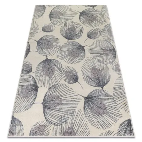 Dywan HEOS 78545 kremowy z różowymi piórami, nowoczesny design