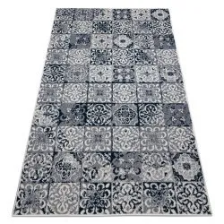Dywan HEOS 78586 kremowy i niebieski, nowoczesny patchwork z płytkami lizbońskimi