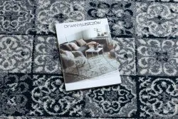 Kremowo-niebieski dywan HEOS 78586 w stylu patchwork, idealny do nowoczesnych wnętrz