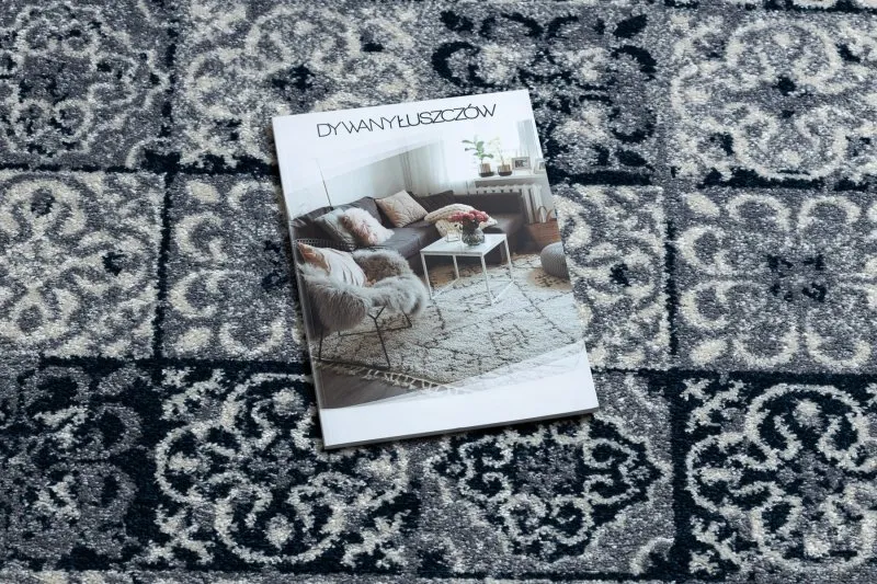 Kremowo-niebieski dywan HEOS 78586 w stylu patchwork, idealny do nowoczesnych wnętrz