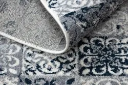 Dywan HEOS 78586 w stylu patchwork, doskonały do salonu lub sypialni, w kolorach kremowym i niebieskim