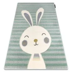 Dywan PETIT RABBIT zielony królik, nowoczesny dywan do pokoju dziecięcego
