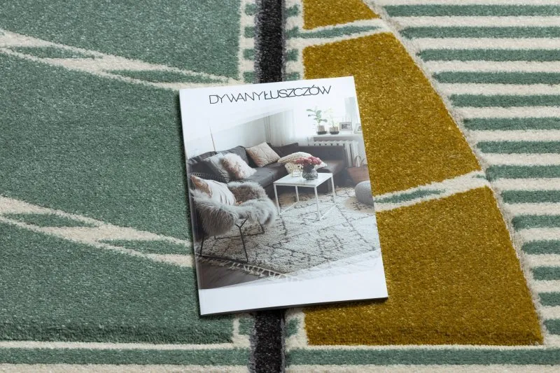 Zielony dywan PETIT SAIL w stylu żeglarskim, idealny do pokoju dziecięcego
