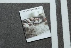 Stylowy dywan w odcieniach szarości, idealny do nowoczesnych wnętrz