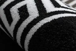 Czarny dywan HAMPTON Grecos, nowoczesny design i miękka tekstura