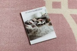 Koło w różowym kolorze, dywan HAMPTON Lux, nowoczesny design do każdego wnętrza