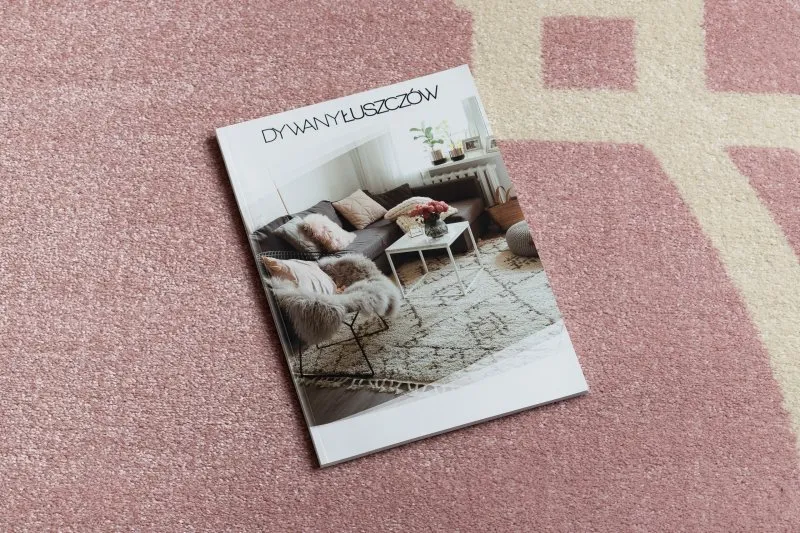 Koło w różowym kolorze, dywan HAMPTON Lux, nowoczesny design do każdego wnętrza