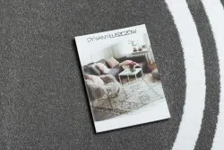 Okrągły dywan HAMPTON Lux w eleganckim szarym kolorze do wnętrz