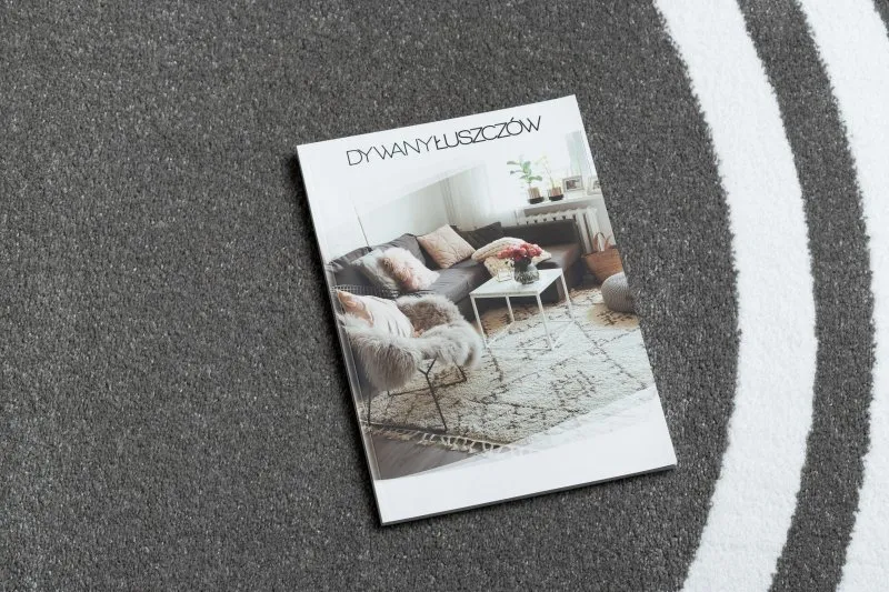 Okrągły dywan HAMPTON Lux w eleganckim szarym kolorze do wnętrz