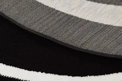 Nowoczesny dywan HAMPTON Border, czarna ramka, miękki i elegancki materiał