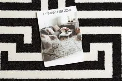 Czarny dywan HAMPTON Crown, elegancki dodatek do nowoczesnych wnętrz