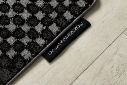 Szary dywan INTERO BALANCE 3D w kropki, stylowy dodatek do wnętrz