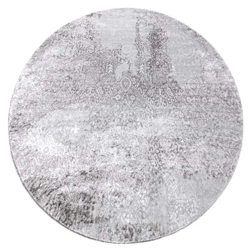 Okrągły dywan MEFE w odcieniach szarości, styl vintage, nowoczesny design