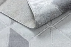 Stylowy dywan MEFE B400, doskonały do salonu lub sypialni, geometryczny wzór w szarości