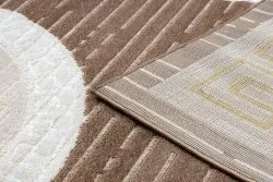 Dywan MEFE 9096 o strukturze dwóch poziomów runa, elegancki beż i brąz