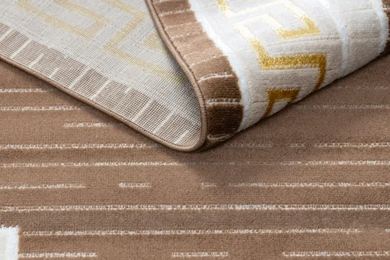 Dywan MEFE 9096 idealny do salonu, w odcieniach beżu i brązu, nowoczesny design