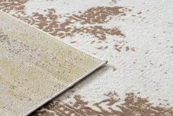 Strukturalny dywan MEFE 8731, dwa poziomy runa, miękki beżowy materiał