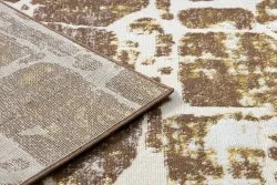 Strukturalny dywan MEFE, ciemny beż, dwa poziomy runa, elegancki materiał