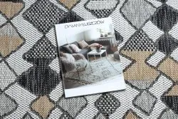 Dywan COOPER w kolorze ecru i czarnym, stylowy dywan sizalowy