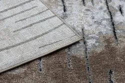 Dywan COZY 8876 Rio o strukturze z dwóch poziomów, miękki brązowy materiał