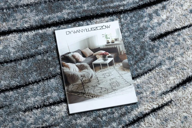 Dywan w odcieniach szaro-niebieskich COZY 8874 Timber, stylowy dodatek do wnętrz