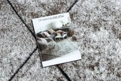Brązowy dywan w trójkąty COZY 8872 Wall, nowoczesny styl, idealny do każdego wnętrza
