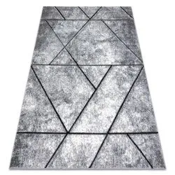 Dywan geometryczny COZY 8872 Wall, szary i niebieski, nowoczesny styl