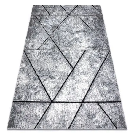 Dywan geometryczny COZY 8872 Wall, szary i niebieski, nowoczesny styl