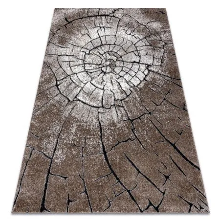 Dywan nowoczesny COZY 8875 Wood, brązowy, strukturalny z dwoma poziomami runa