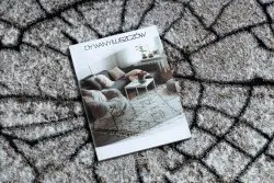 Brązowy dywan COZY 8875 Wood, stylowy, z motywem pnia drzewa