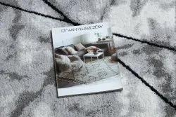 Szary dywan COZY Lina w nowoczesnym geometrycznym stylu, idealny do każdego wnętrza