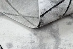 Dywan COZY Lina do salonu lub sypialni, geometryczny design w odcieniach szarości
