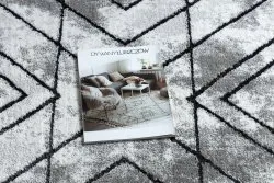 Nowoczesny dywan COZY Tico w geometrycznym stylu, szary kolor