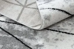 Nowoczesny dywan do salonu, idealny do aranżacji przestrzeni, geometryczny szary