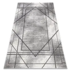 Dywan NOBLE w odcieniach szarości, nowoczesny dywan strukturalny z geometrycznym wzorem