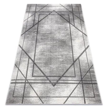 Dywan NOBLE w odcieniach szarości, nowoczesny dywan strukturalny z geometrycznym wzorem