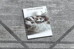 Nowoczesny dywan NOBLE w kremowo-szarym kolorze, geometryczny styl