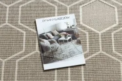 Beżowy dywan SPRING 20404558 w stylu hexagon, idealny do nowoczesnych wnętrz