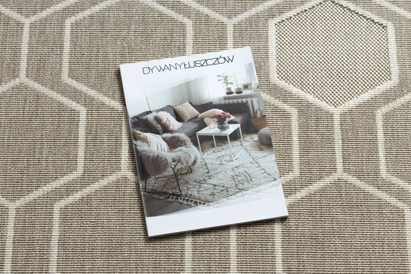 Beżowy dywan SPRING 20404558 w stylu hexagon, idealny do nowoczesnych wnętrz