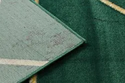 Dywan EMERALD z marmurowym wzorem, luksusowy materiał w butelkowej zieleni
