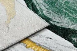 Dywan EMERALD o marmurowej fakturze w butelkowej zieleni, elegancki i luksusowy