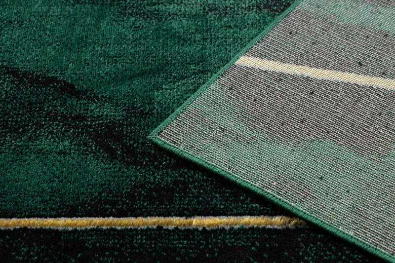 Ekskluzywny dywan EMERALD, marmurowa faktura w butelkowej zieleni i złocie