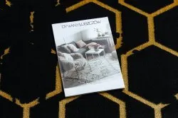 Stylowy dywan GLOSS 407C 86 w kolorze czarnym i złotym, art deco