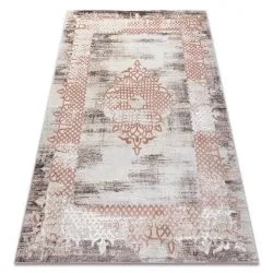 Dywan strukturalny CORE W9797 w beżowo-różowej kolorystyce, nowoczesny dywan