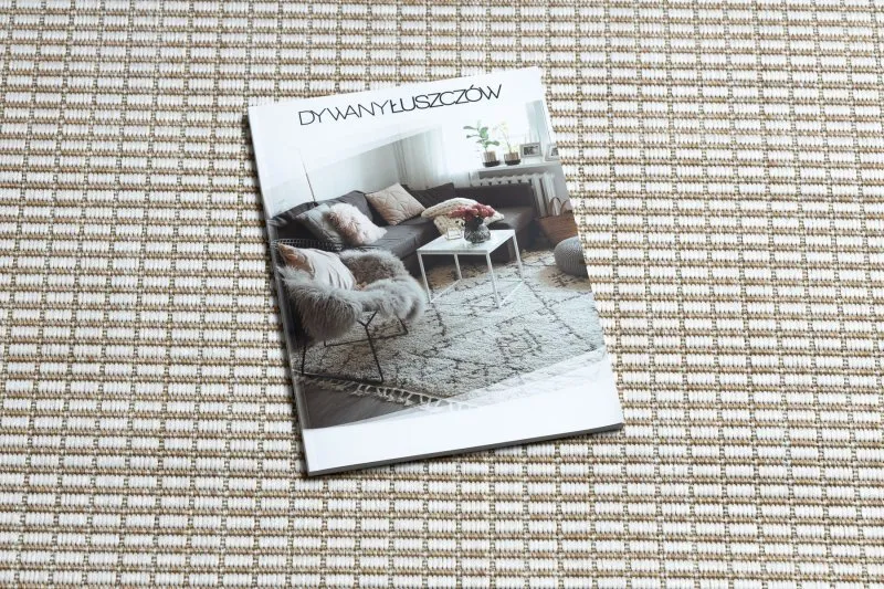 Stylowy dywan SION w odcieniach ecru i beżu, idealny do nowoczesnych wnętrz