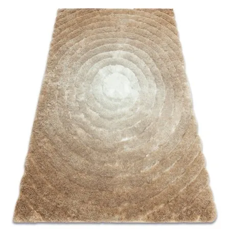 Nowoczesny dywan shaggy FLIM 008-B1 w beżowym kolorze, strukturalny design