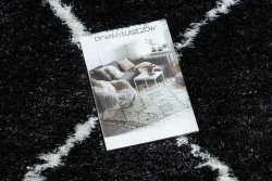 Stylowy dywan FLUFFY 2373 w antracytowo-białym kolorze, doskonały do nowoczesnych wnętrz