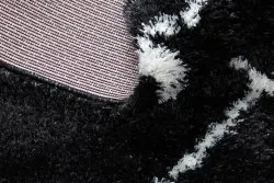 Dywan FLUFFY 2373, idealny do sypialni lub pokoju dziecięcego, w antracytowo-białej kolorystyce